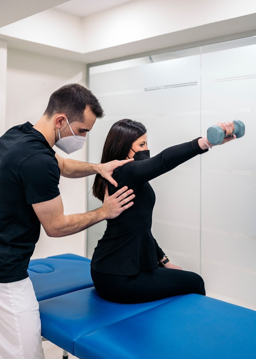 Rehabilitation Session in Physiotherapy Clinic